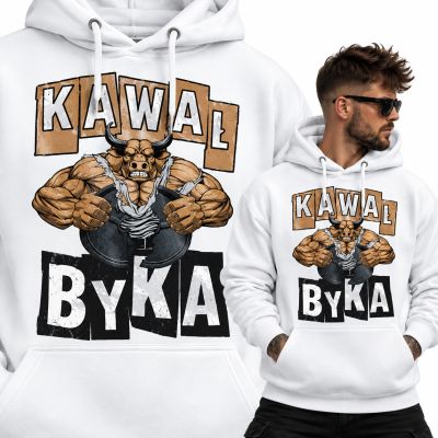 BLUZA Z KAPTUREM NA SIŁOWNIĘ  KAWAŁ BYKA
